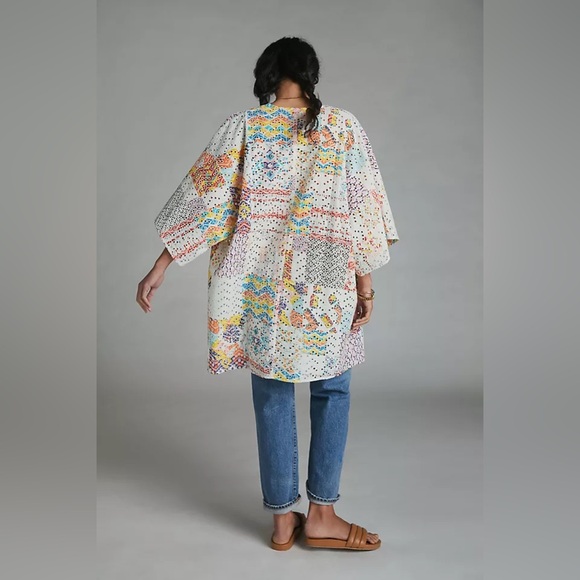 Anthropologie Rayne Patchwork Eyelet Kimono - Picture 3 of 5